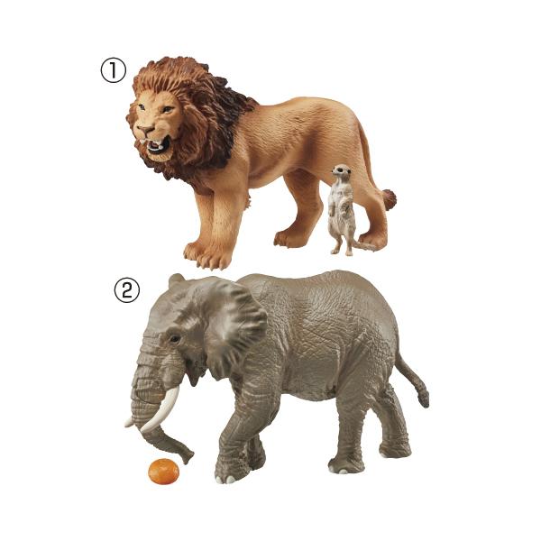 リアルな造形！可動も進化！●パッケージサイズ／【カバ】W9.4×D6.7×H5.4cm