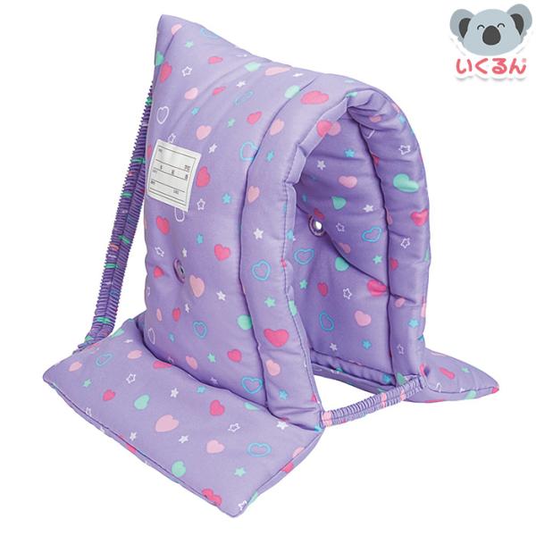 色あざやかなプリント柄の防災ずきん<br><br>●商品サイズ／W300×D60×H430mm<br>●商品重量／360g（包装資材含む）<br>●包装サイズ／W330×D60×H500mm&...