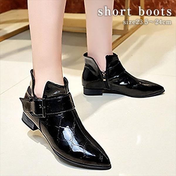 レディース本革ブーツ ショート丈 ヒールブーツ 冬靴 レディースブーツ ショートブーツ 本革 ヒールブーツ 暖かい 秋冬 ショート丈 エナメル 秋冬 ファスナー Eight I L 024 Il Shop 通販 Yahoo ショッピング
