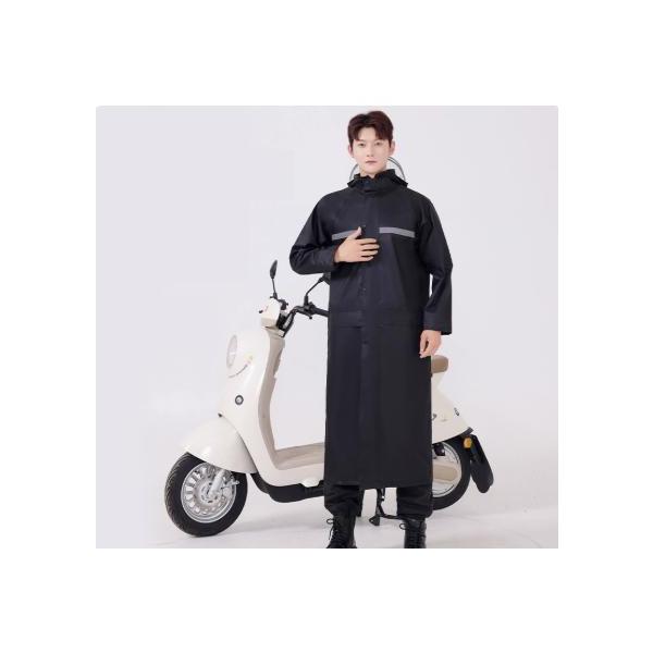 レインコート 自転車 レインウェア ロングタイプ 通勤 通学 ハンドカバー 反射テープ
