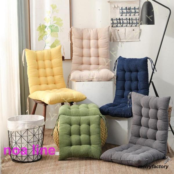 椅子用 座布団 厚め チェアクッション シートクッション ひも付き ダイニングチェア用 おしゃれ 背もたれ チェアパッド 座面クッション 通気性