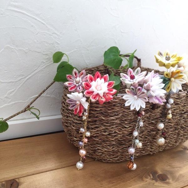 つまみ細工 浴衣に可愛い かんざし 一本 髪飾り ビーズの下がり飾り付き お花 Eko Buyee 日本代购平台 产品购物网站大全 Buyee一站式代购 Bot Online
