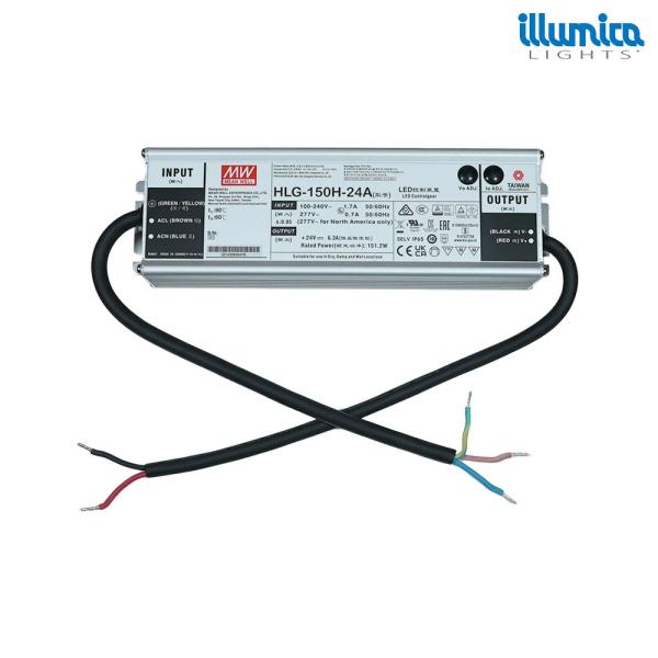 防水電源 | 入力 AC90〜305V | 出力 DC24V 6.25A (150W)  | イルミカDC24V LED対応 | 24V トランス ledテープライト 電源