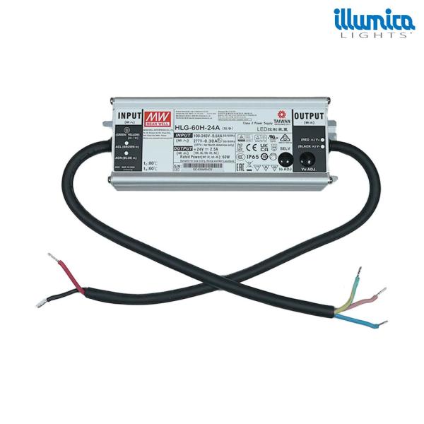 防水電源 | 入力 AC90〜305V | 出力 DC24V 2.5A (60W)  | イルミカDC24V LED対応 | 24V トランス ledテープライト 電源