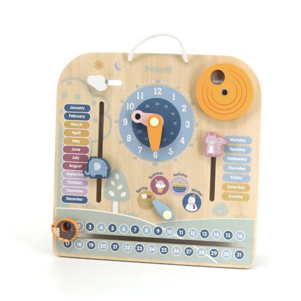 知育玩具 木製玩具 時計 カレンダー 学習 Polar B ポーラービー カレンダー&amp;クロック TYPR44056