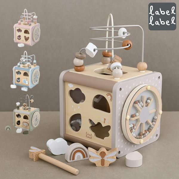 値下げ可！週末限定❗️label label アクティブキューブ　木のおもたちゃ 知育ボックス アクティブキューブ 木のおもちゃ ベビー 1歳