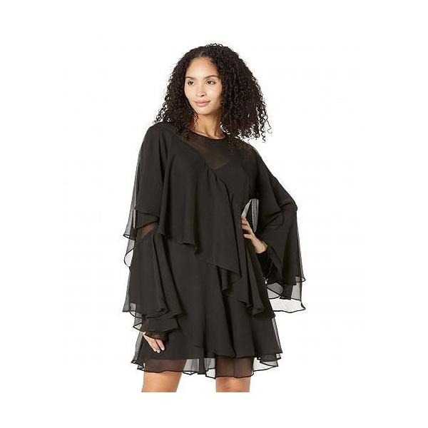 Ted Baker テッドベイカー レディース 女性用 ファッション ドレス Pegasi Waterfall Ruffle Mini Dress -  Black