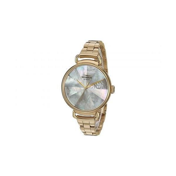女性が喜ぶ Shinola Detroit シノラデトロイトレディース女性用腕時計ウォッチファッション時計38 Mm Canfield 3h White Gold Bracelet 中古