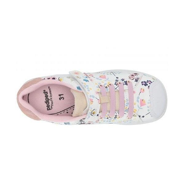 Pediped ペディペド 女の子用 キッズシューズ 子供靴 スニーカー 運動靴 Jake Flex Toddler Little Kid White Floral Autoliftpartsplus Com