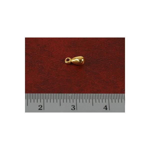 メタル チャーム  テールチャーム B ゴールドメッキ (6.5x2.9mm) /5個