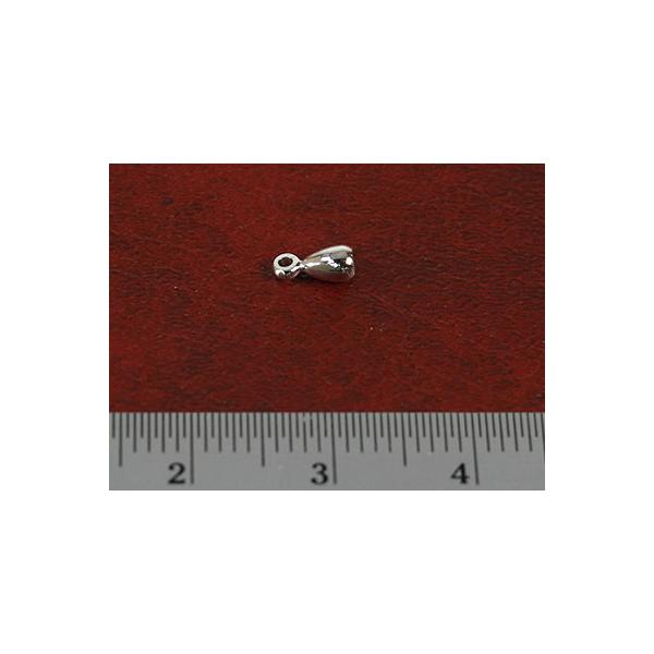 メタル チャーム  テールチャーム C ロジウム (6.5x2.9mm) /5個
