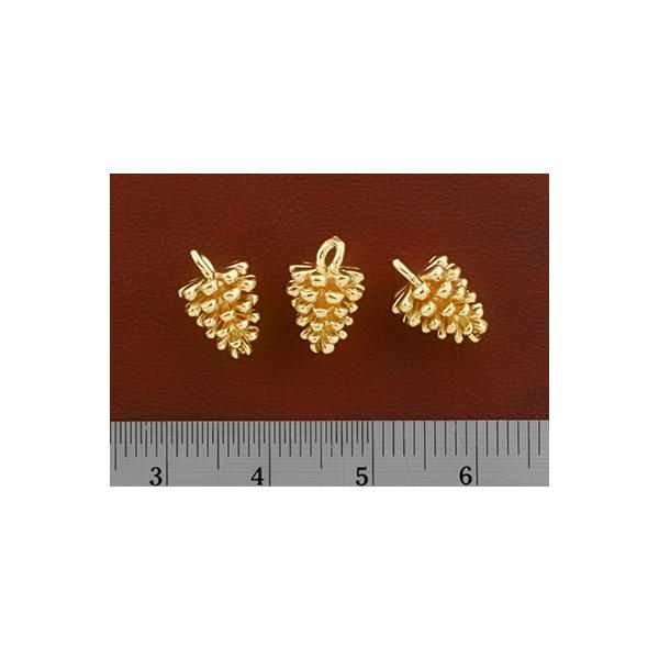 メタル チャーム  テールチャーム F ゴールドメッキ (11.5x7.5mm) /1個
