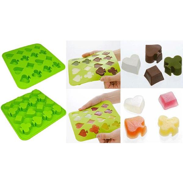 ケーキ用型 （焼き型）Silicon Baking Mold: Green(Choco )