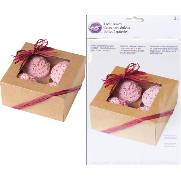 ウィルトン カップケーキボックス シンプル4 カップケーキ4個分x3箱/1  