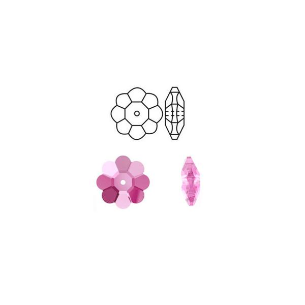 SWAROVSKI（スワロフスキー） #3700 (フラワー) 6mm ローズ /10個