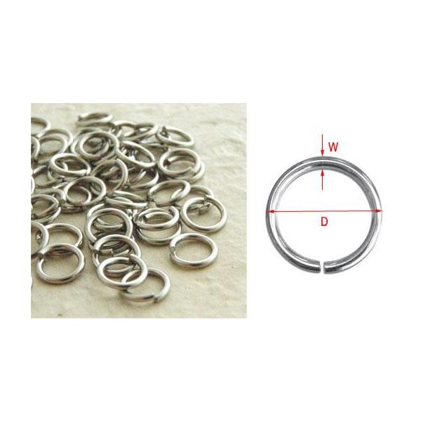 ステンレススチール 丸カン （日本製）外径3.5mm  線径0.5mm（40個）/1セット
