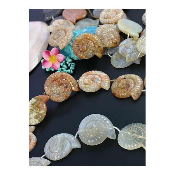 ピンクアゲート カービング アンモナイト /1個 : アイ・ラブ・スマート