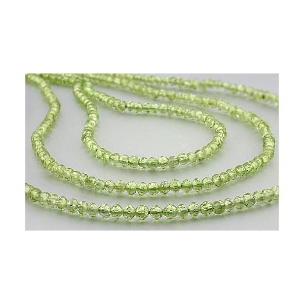 ペリドット グリーンラウンド(玉)カット2.5-3mm /17cm