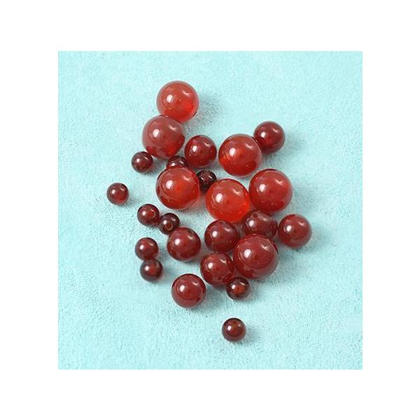 アゲート(めのう)レッド 片穴丸玉 6mm/1個