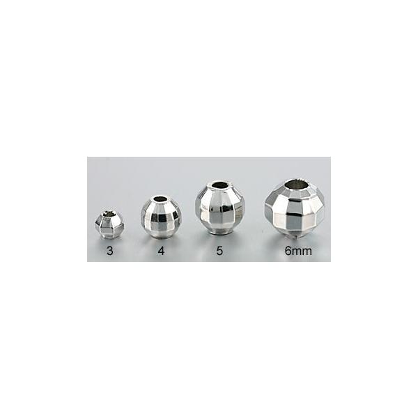 メタル・スペーサー、 ラウンドカット ロジュームメッキ 3mm/1個