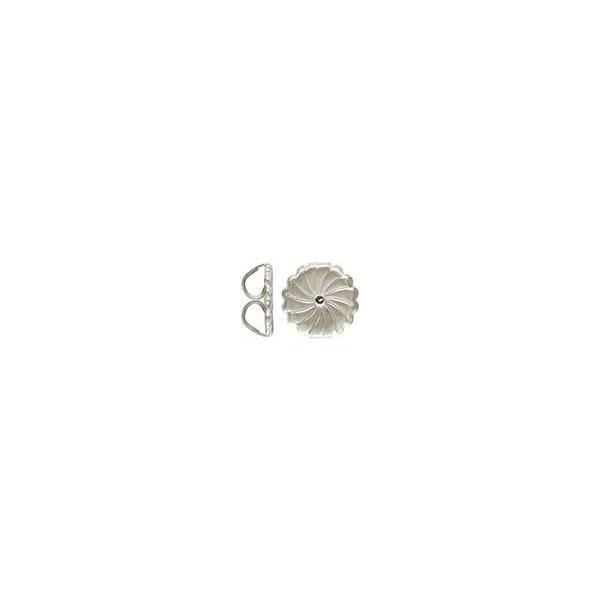 シルバー925 ピアス キャッチ フラワー 9.2x9.4mm メッキなし/ペア