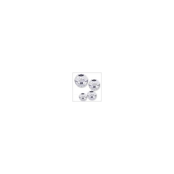 シルバー925 スペーサー スターダスト ダイヤカット ラウンド 6mm (hole2.4mm)/1個