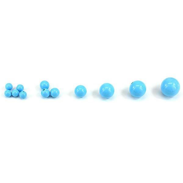 トルコ石(ねり) 片穴丸玉 5mm/ 1個