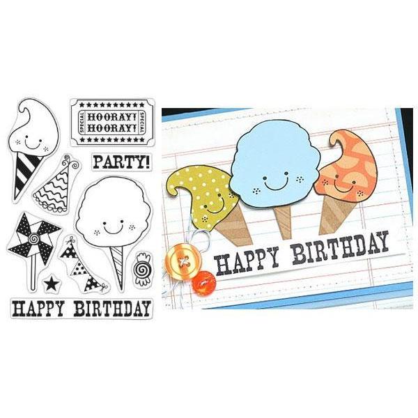 ペーパークラフト用スタンプ 【Life Of The Party Birthday】 /1個