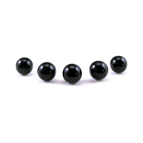 ブラックオニキス 片穴丸玉 6mm/ 1個