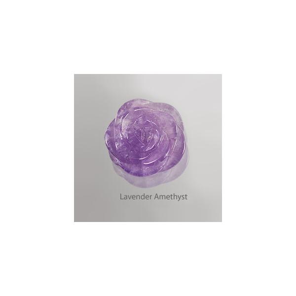 ラベンダーアメジスト カービング ラベンダー アメジスト フラワーカービング(彫刻)約18mm (リング