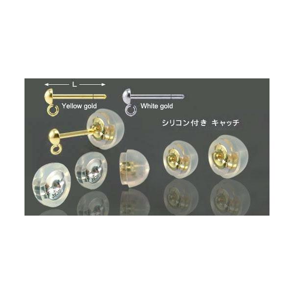 ゴールドK14 ピアス G02-A  (ホワイトゴールド) /ペア (キャッチは別売り).