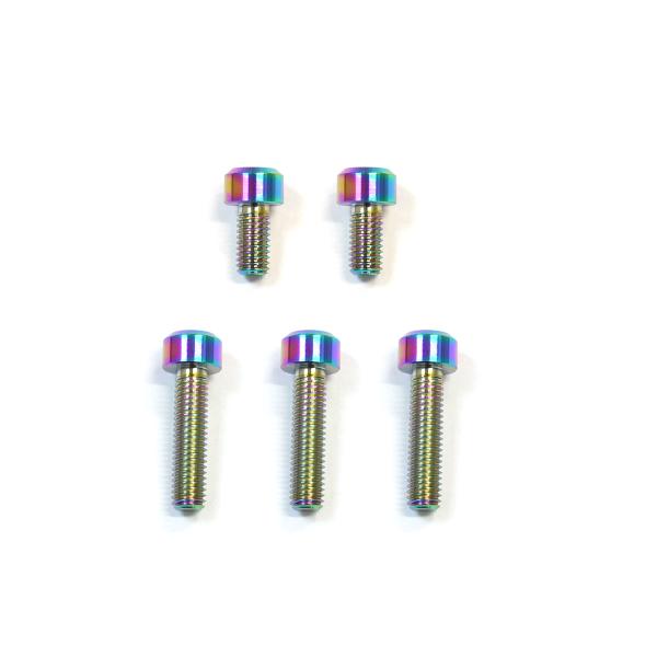 スズキ5穴用64チタン製タンクキャップボルト 焼き色 レインボー インパルス GSR250/400/600/750 GSX-R600 SV650/1000 GSX-R1000 ハヤブサ