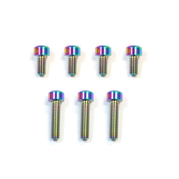 ヤマハ7穴用64チタン製タンクキャップボルト 焼き色 レインボー TZR250 R1-Z SRX400/600 XJR400 TRX850 XJR1200/1300 YZF-R6/R1
