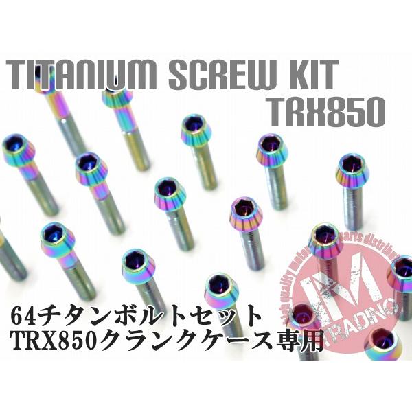 TRX850専用 64チタン製 クランクケースカバーボルトセット 35本