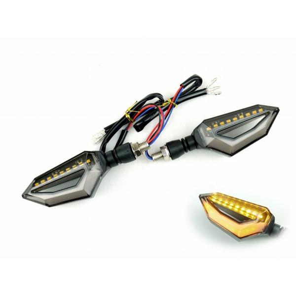 デュアルカラー LEDウインカー TYPE1 オレンジ ダブル球 ポジション付 2個セット