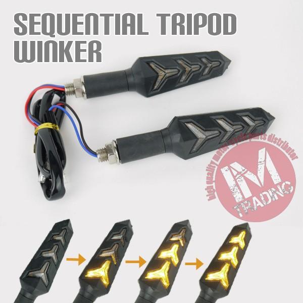 ホンダ LEDシーケンシャル トライポッド 流れる ウインカー 2個セット