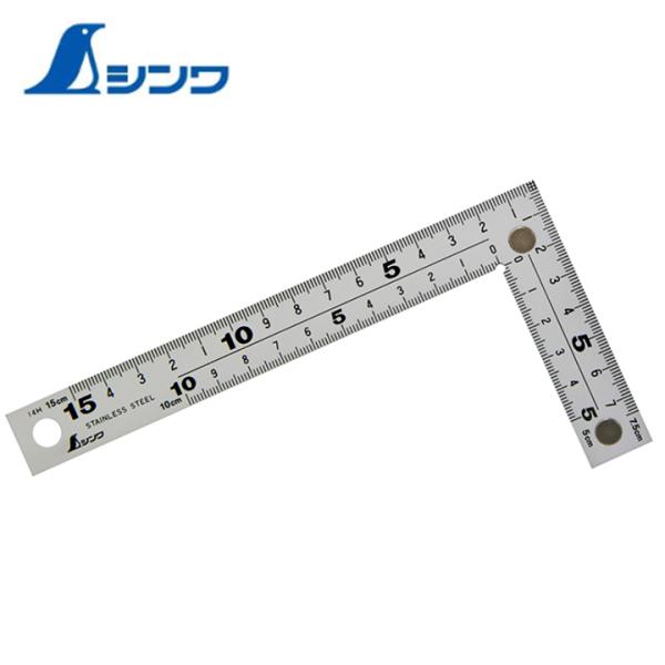 【用途】●各種墨付け、ケガキ作業などに●直角・長さ測定に【特徴】●曲尺を落とさない様に足場などにマグネットをピタリとくっつけられます●ストラップ穴付です●表面の光の反射を抑えた見やすい全面シルバー仕上げ（艶消し加工）です【仕様】●角部形状：...