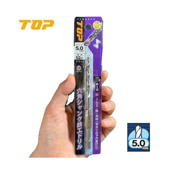 ＴＯＰ　六角シャンク鉄工ドリル　１５．０ｍｍ Amazon | トップ工業 (TOP) 電動ドリル用 六角シャンク 鉄工ドリル(金属・金工)ドリルビット ETD-15.0 燕三条 日本製 | 木工用 ドリルビットセット