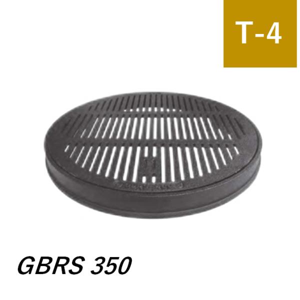 伊藤鉄工 IGS 丸型鋳鉄製格子蓋 GBRS-350 T-4 細目丸型受枠付き格子網