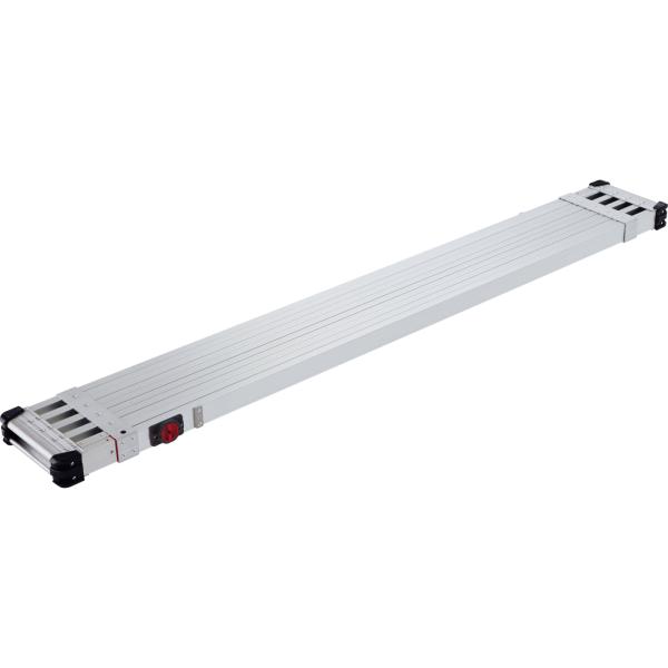 【特徴】足場伸縮ロック機構無段階調節のフリーストッパー。持ち手＆コーナーカバースライド操作のしやすい持ち手。縮長時コンパクトに収納でき運搬にかさばりません【仕様】型式：SSF1.0-400支持方法：2点支持スノコ式最大使用質量：120kg支...