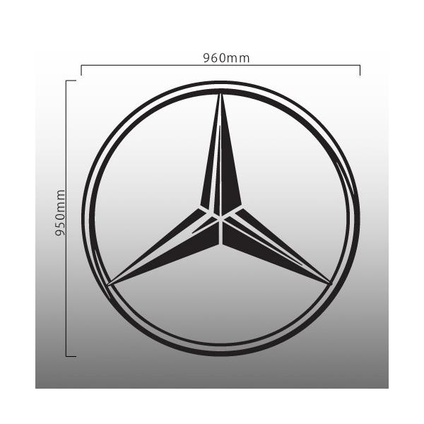 ネコポス不可】メルセデスベンツ Mercedes Benz 特大ロゴ 切抜きステッカー 95cm カッティング（デカール シール）  :benz-rogo:imagine-style ヤフーショップ 通販 
