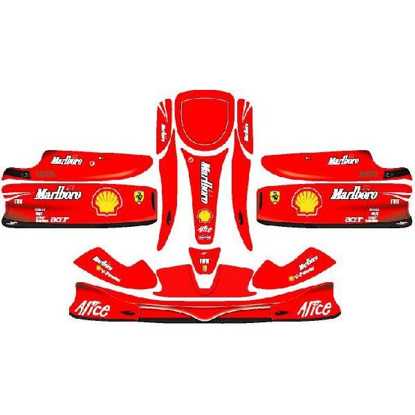 レーシングカート用 カウルステッカー UNICO用 Fe07M 特注品