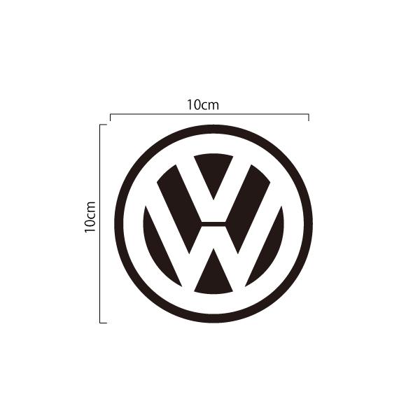 ワーゲン Volkswagen VWマーク 切り抜きステッカー 10cm