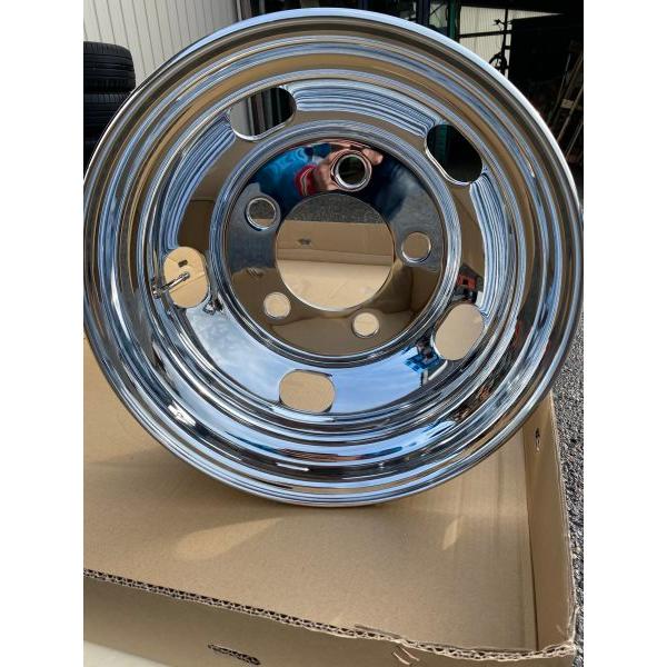 メッキホイール 17.5x5.25 5穴 リア用 クロムメッキホイール トラック 