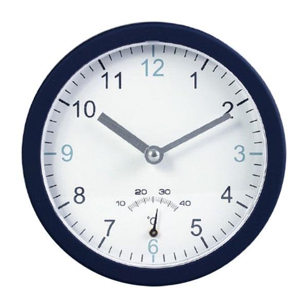 見やすい直径14cmの大きなサイズのバスクロック。風呂用時計として以外でも洗面台・キッチン・玄関・お部屋などにもオススメです。背面に付属の吸盤（3個）を取り付けて壁に貼ったり、スタンドで置時計として使用できます。完全防水ではないので、水中で...