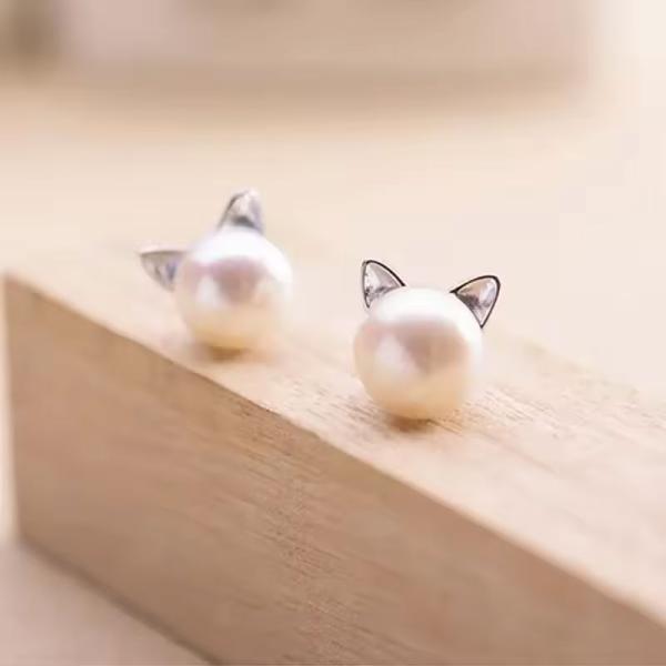 ピアス 猫 スタッドピアス 猫耳 ユニーク ジュエリー プチプラ