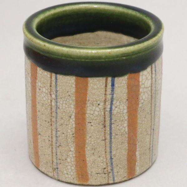 茶道具 蓋置 織部焼き 蕎麦手 松本鉄山作 茶道