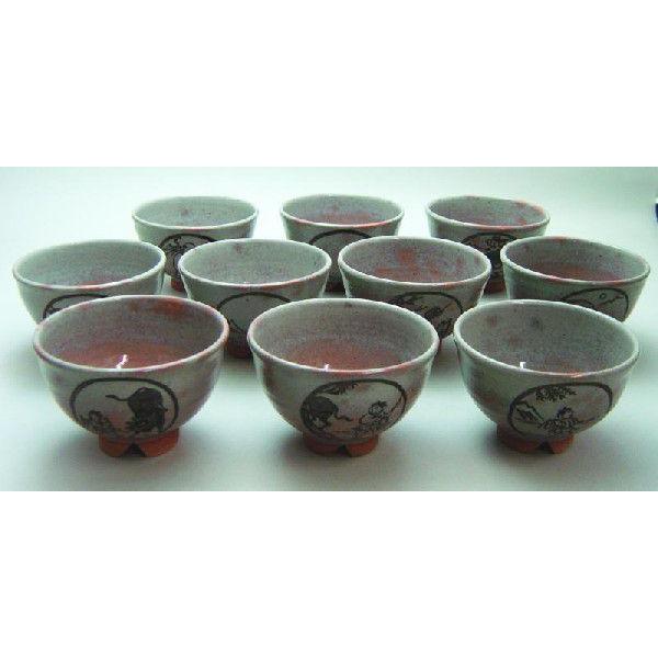 煎茶碗　湯呑み茶碗　汲み出し碗　10客セット　湯呑み 湯のみ 汲出し 煎茶茶碗 松葉 美風窯 5客セット 湯呑み 湯飲み 汲出