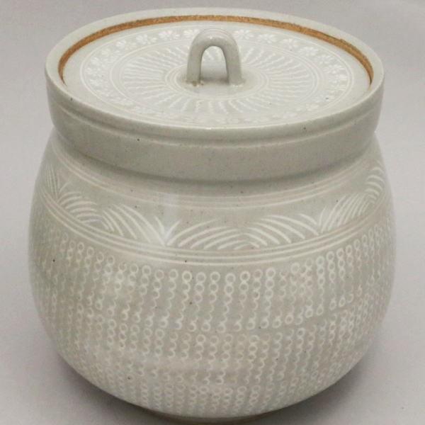茶道具 水指 水器 膳所焼き 三島写し 岩崎新定作 陽炎園 茶道 
