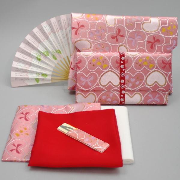 茶道具 お稽古用 茶道初心者用 入門者数寄屋袋7点セット ハートに